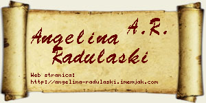 Angelina Radulaški vizit kartica